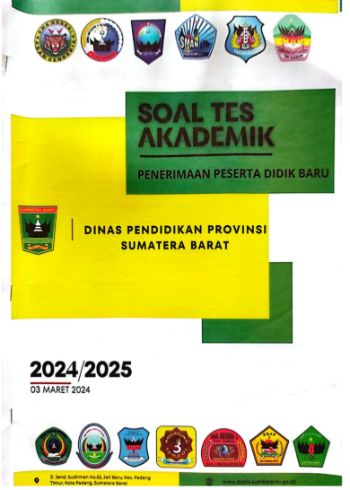 Soal Tes Akademik Penerimaan Peserta Didik Baru 2024-2025